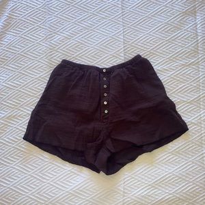 Zara Sleep Shorts with Button and Pockets -Size Medium